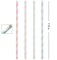 ALINK Light Pink Blue White Paper Straws Bulk, 100 Biodegradable Party Straws for Boy Girl Baby Shower, Gender Reveal, Birthday, Wedding and Celebrations